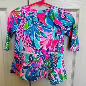 Lilly Pulitzer Vira infant dress size 6-12 months, like new. Just worn once